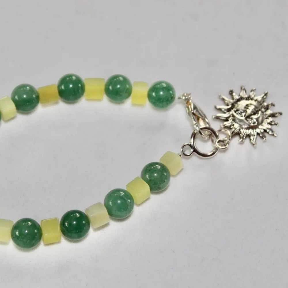 New Beaded Bracelet with Sun Charm